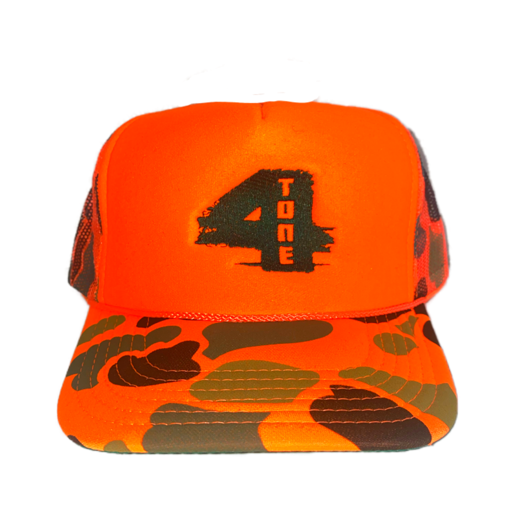 4Tone Orange Camo Trucker Hat